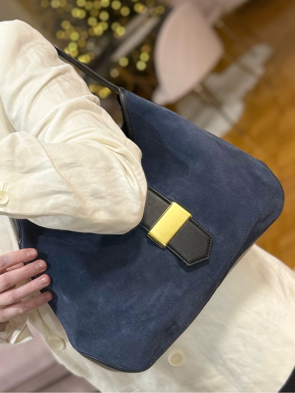 J.CREW
Berkeley Navy Suede And Leather
Shoulder Bag
£165.00